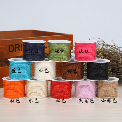 Color 2.5MM hemp material tag rope rope kindergarten decoration rope love clip photo rope