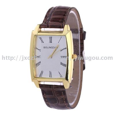 New simple rectangular belt watch casual belt female watch quartz watch