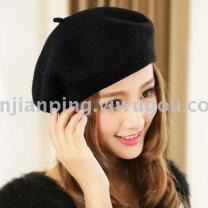 现货带调节功能新款全羊毛立体蘑菇贝雷帽南瓜