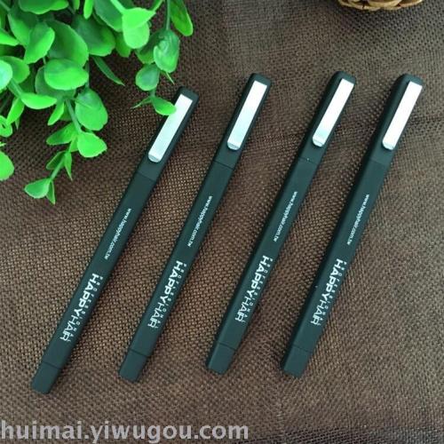 Foreign Trade Metal Hook Square Ballpoint Pen Case Insert Ballpoint Pen Black square Pen Square Gel Pen 