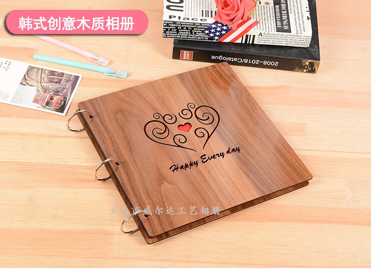 DIY木质相册14寸创意影集韩版青春纪念册手工相册