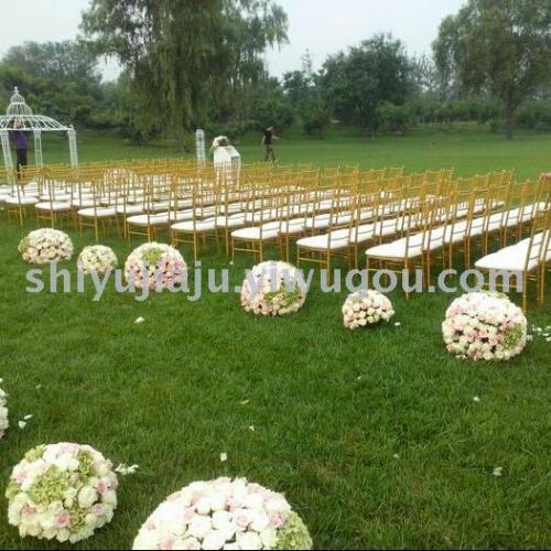 Shanghai Resort Hotel Wedding Bamboo Chair Wedding Dining Table and Chair Foreign Outdoor Banquet Bamboo Chair