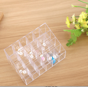 Factory Wholesale 24 Grid Transparent Large Lipstick Stand Makeup Display Stand Storage Box