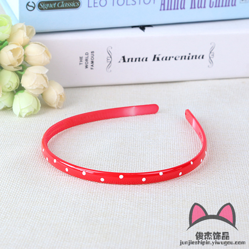 儿童波点糖果色发箍女童宝宝塑料带齿头箍发卡头饰