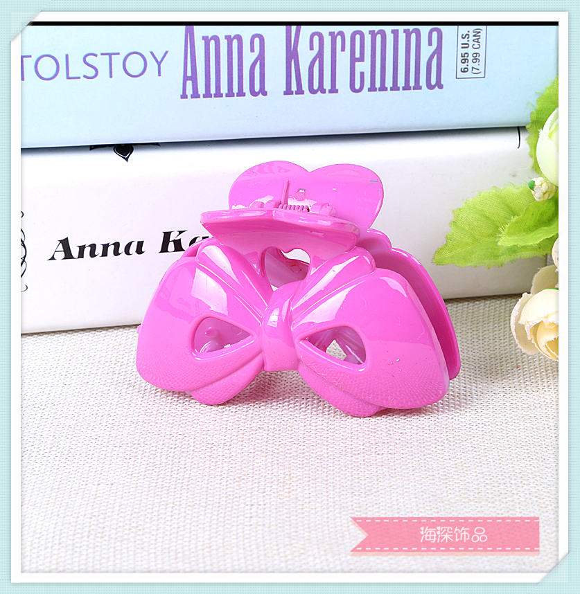 创意粉红头发夹 韩版流行发夹 亚克力发夹