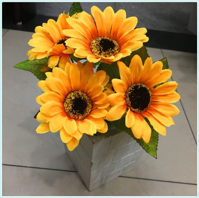 Simulation sunflower wholesale simulation sunflower hand take small flower dance props flower.