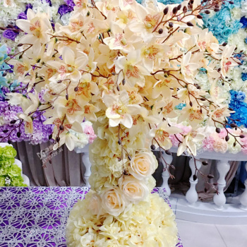 婚庆绢花路引跳舞兰花球大丽花柱舞台T台路引