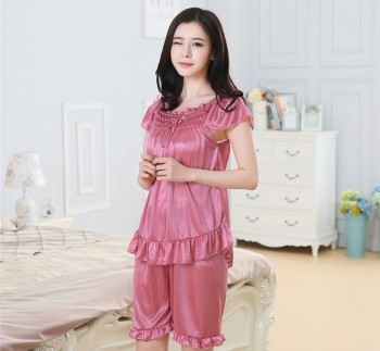 薄款冰丝睡衣套装女士性感舒适凉爽两件套