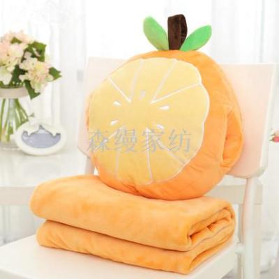 Fruit Pillow Blanket Dual-Use Three-in-One Office Nap Pillow Pillow Car Cushion Cover