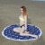OEM Round Beach Towel Supplier Anchor Printing Microfiber Blanket with Tassel for Wholesale