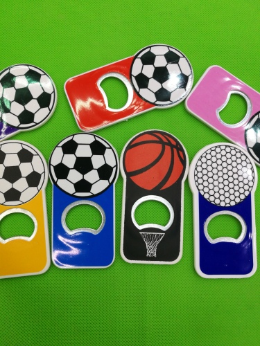 Our Store Has a Large Supply of Football Bottle Openers， Beverage Bottle Shape with Magnet More than Cap Opener Colors.