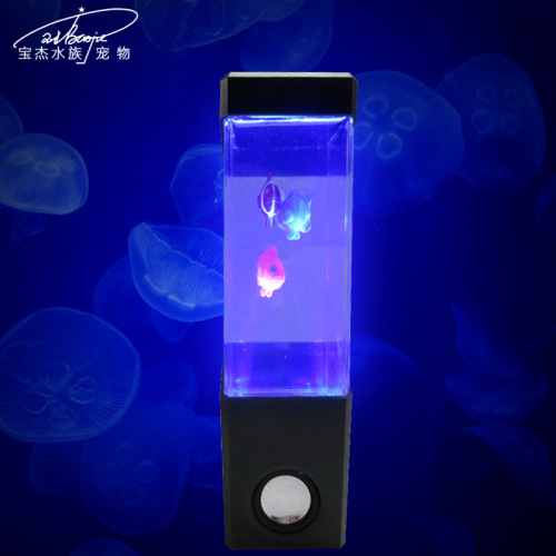 ecological fish tank acrylic colorful color changing with speaker mini ornamental fish desktop fish tank aquarium with sound