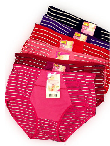 Wholesale Women‘s Large Zipper Underwear Pocket Shorts Cotton Striped Underwear Horizontal Shorts