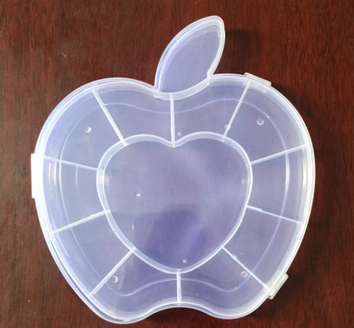 Factory Wholesale Apple-Shaped iPhone Transparent Plastic Box Accessories Jewellery Accessory Storage Box