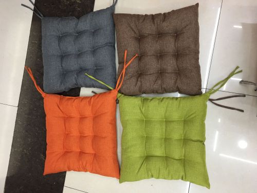 Plain Nine-Needle Pad Autumn and Winter Fabric Polyester Cotton Chair Cushion Dining Chair Cushion Home Office Cushion 