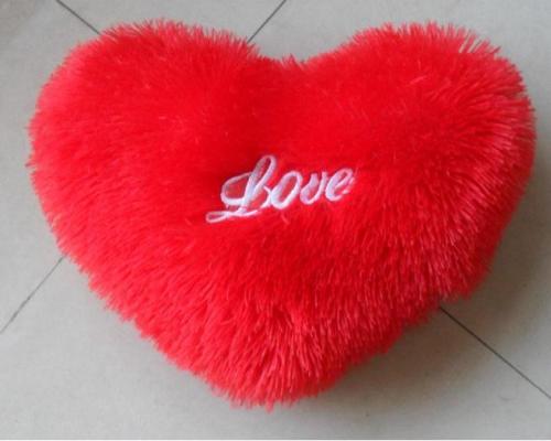 Embossed Velvet Peach Heart Heart-Shaped Red Heart Pillow Plush Toy Valentine‘s Day Gift Car Creative 