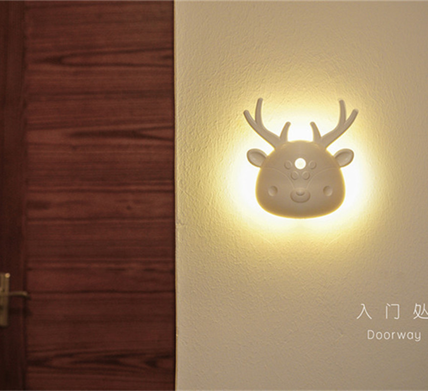 新款创意卡通小鹿多小夜灯 家居LED人体感应灯
