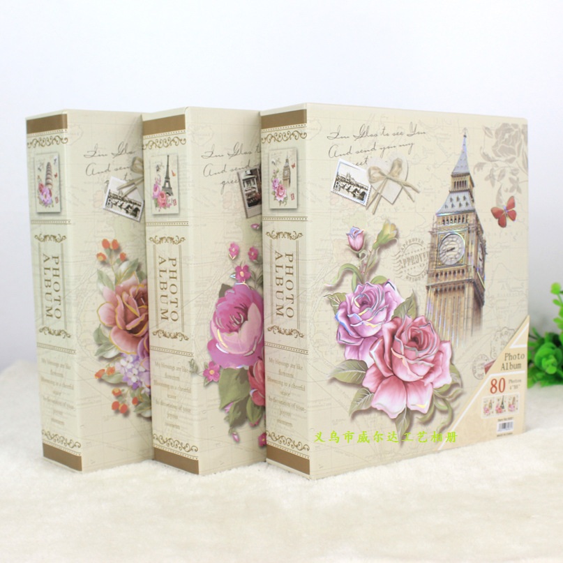 盒装巴黎铁塔6寸80张相册宝宝成长纪念礼品影集