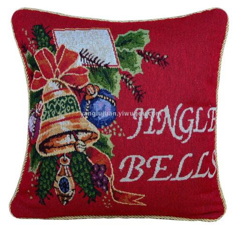 Double-Sided Jacquard Cotton Yarn Jingling Bell Pattern Cushion Cover Pillow Cover
