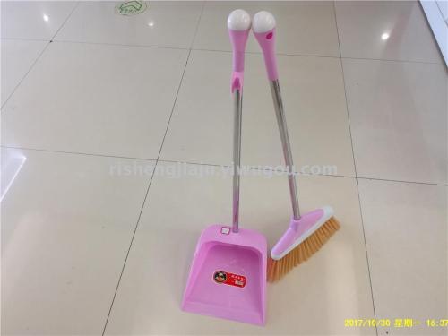 stainless steel broom dustpan set broom dustpan combination thickened garbage shovel rs-3494