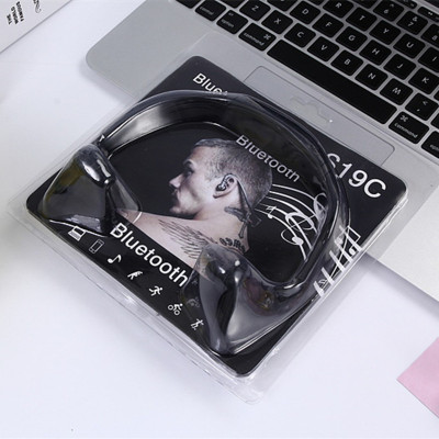 BS-19C sports rear-mounted wireless Bluetooth headset card MP3 headphones.