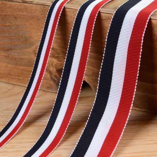 Polyester Rib Hatband Direct Selling Yarn-Dyed Ribbon Intercolor Ribbon Thread Belt