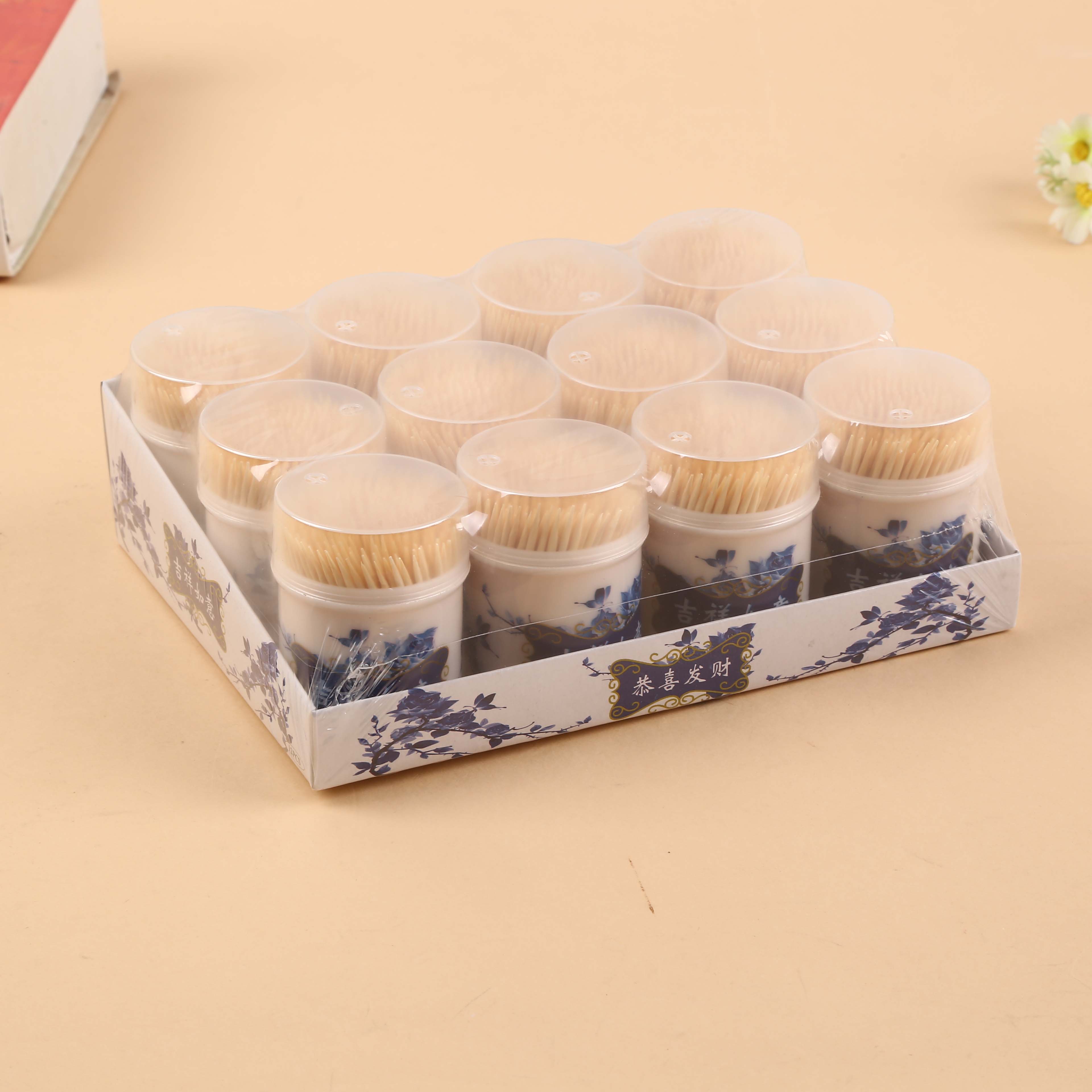 优品质竹牙签双头尖细牙环保精致双头细头家用一次性牙签盒