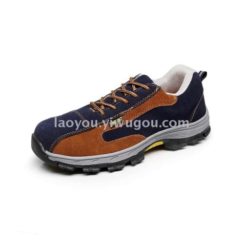 labor protection shoes steel toe cap anti-smashing anti-piercing oil-resistant wear-resistant non-slip breathable construction shoes work safety protective shoes