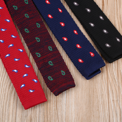 Factory Direct Sales Customizable Men‘s and Women‘s Small Dot Knitted Wool Casual Tie