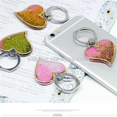 Lazy mobile phone stent love ring ring buckle quicksand ring brackets creative mobile phone stent lazy stent