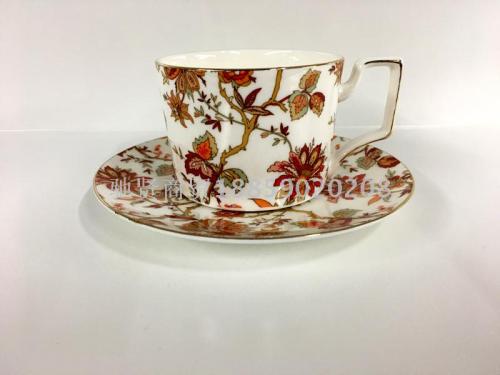 High-End Bone China Coffee Cup and Saucer European-Style English Afternoon Tea Scented Tea Ceramic Cup Cup Milk Cup
