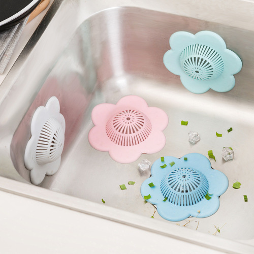 suction cup silicone sink floor drain cover kitchen sewer filter screen anti-blocking floor drain bathroom hair filter