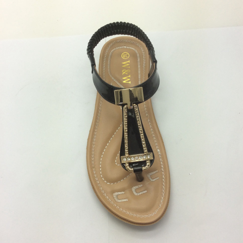 new sandals women‘s summer flat toe metal decoration simple korean style versatile
