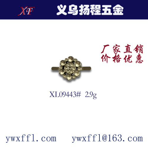 Xl09443# Shoe Buckle with Diamond Metal Button Decorative Buckle Clothing Luggage Accessories
