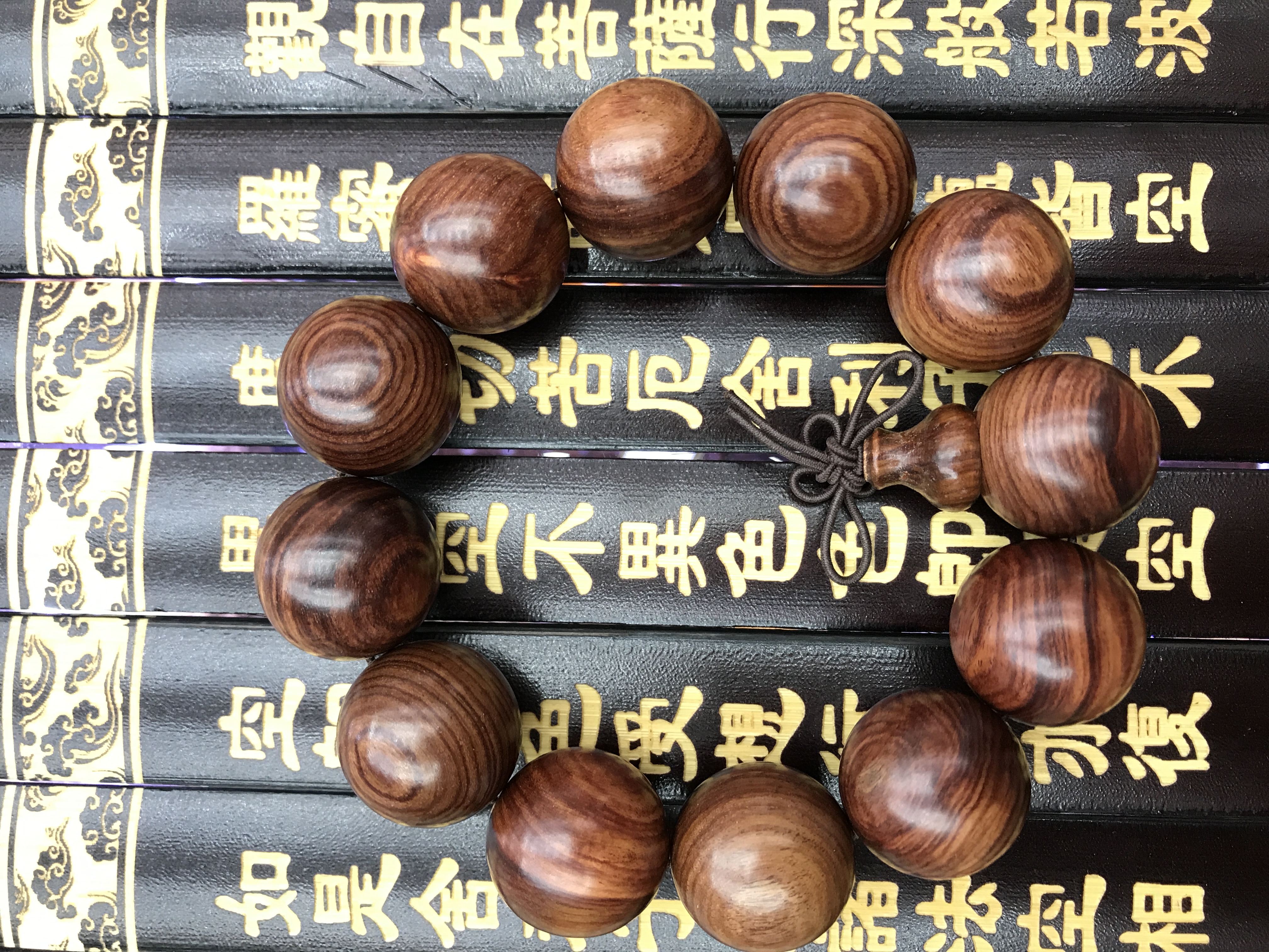 纯手工打磨紫檀柳2.0手珠佛珠手链饰品礼品