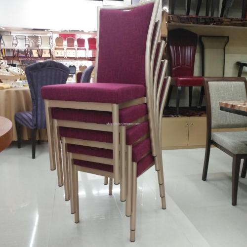 Star Hotel Balcony Aluminum Alloy Wooden Chair Hotel Banquet Dining Table and Chair Foreign Trade Table and Chair Customization