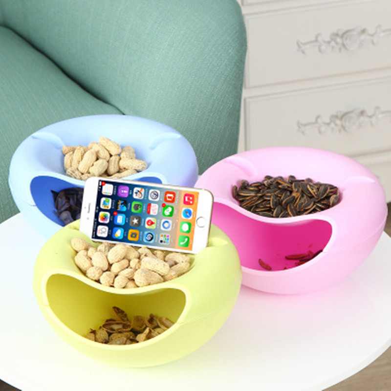 塑料懒人瓜子盘干果盘客厅瓜子收纳盒瓜子盒糖果盒水果盘