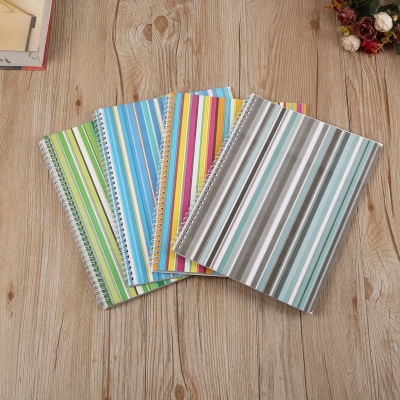 A4 coil color bar cover notebook.
