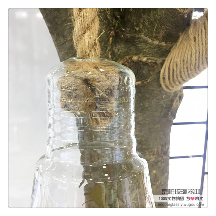 创意多肉玻璃花盆悬挂透明玻璃花瓶小吊瓶diy微景观详情6