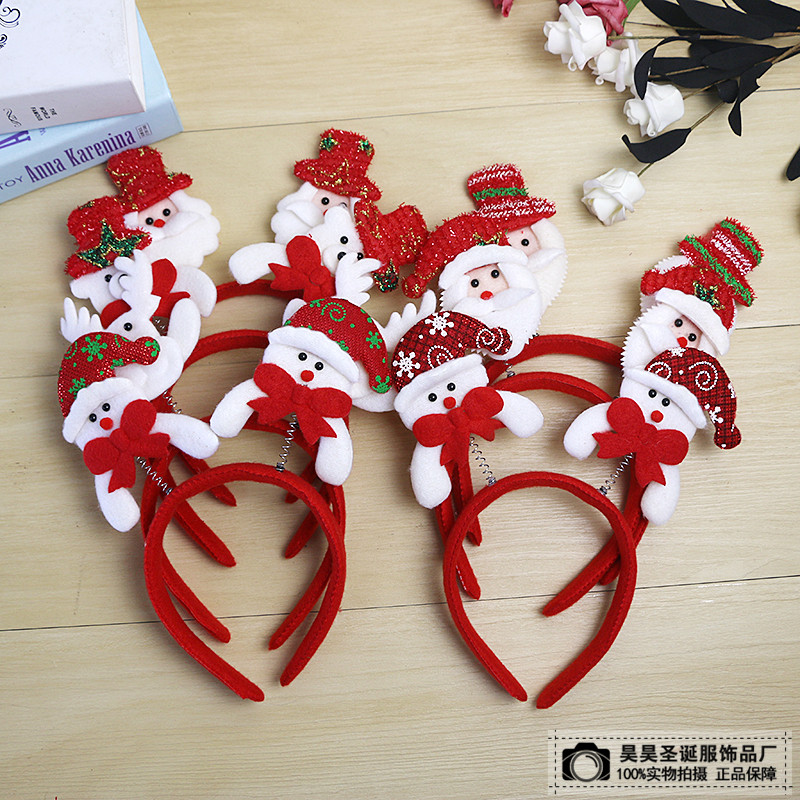 圣诞节用品装饰发箍头饰圣诞活动表演派对舞会头箍发卡饰品