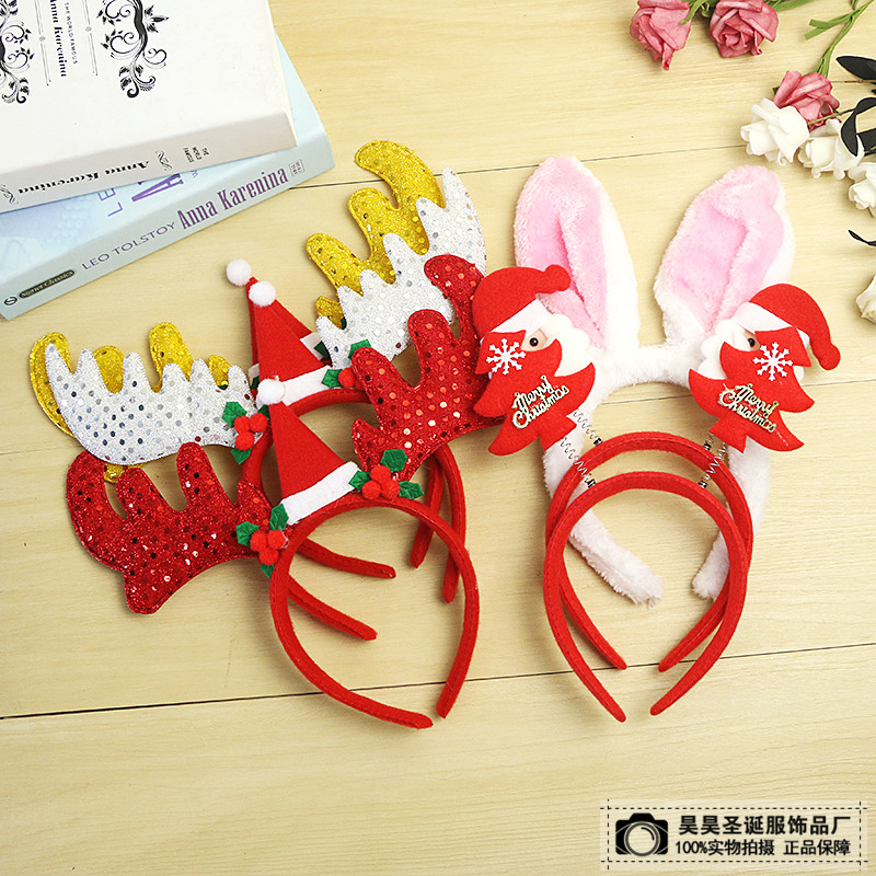 可爱圣诞创意发箍发扣装饰圣诞节头饰发饰圣诞节派对用品