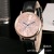 Rose gold simple digital face belt watch couple table men's Leisure sports table