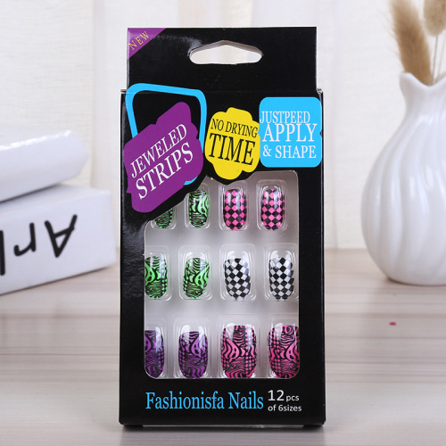Creative Fashion Fluorescent Printing Nail Women‘s False Nail Beauty Special Finger Paste