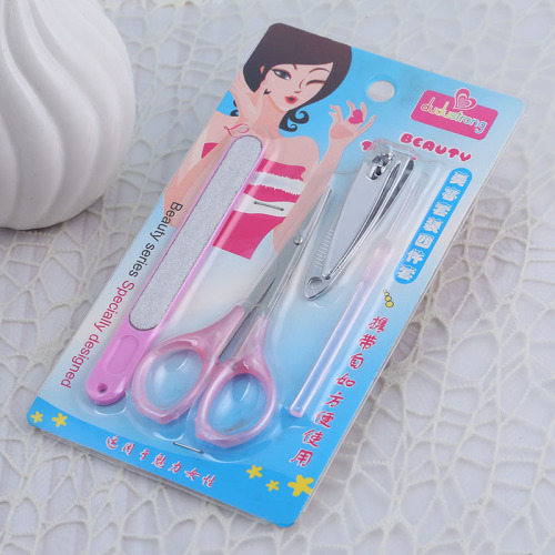 a Variety of Girls eyebrow Shaping Knife Thrush Set Thrush Card Eyebrow Scissors Eyebrow Pencil Makeup Tools Factory Wholesale