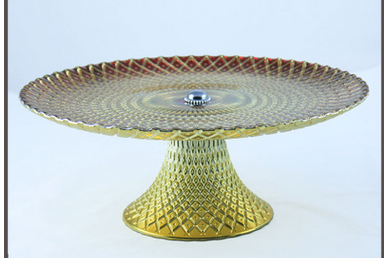 欧式创意麦秸玻璃盘 大号水果盘 餐盘美观实用 外贸批发