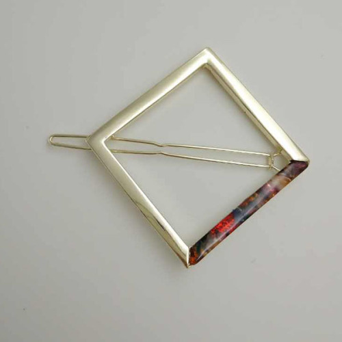 Japanese Acetate Alloy Barrettes Square Hairpin Wholesale