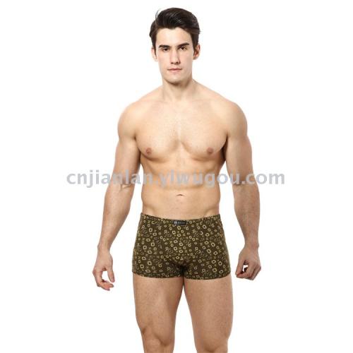 [jianlan]] men‘s viscose printed flat-leg underwear 8397 （two pieces in a box）