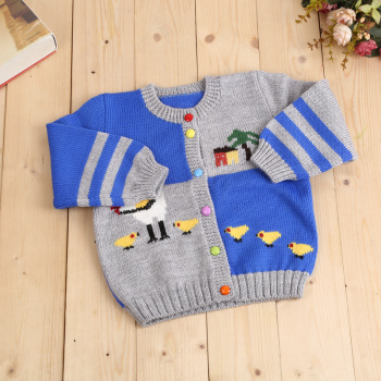 纯手工编织保暖儿童毛衣时尚休闲宝宝百搭可爱