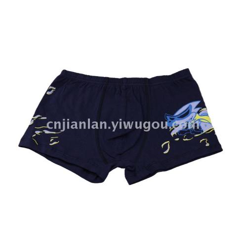 [jianlan] children‘s underwear men‘s and children‘s cotton printed flat-leg underwear 6102 （two pieces in a box）