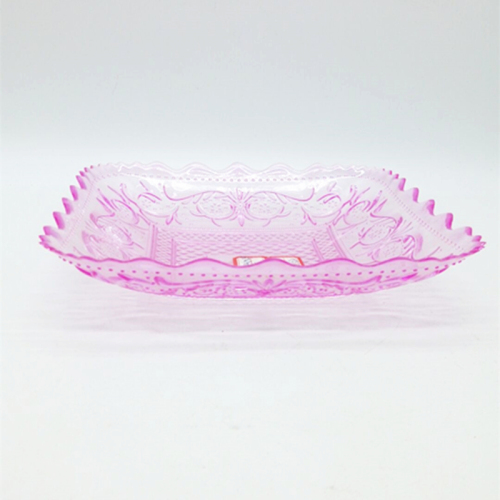 Sunshine Department Store 132 Transparent Square Candy Plate Home Pattern Fruit Plate dried Fruit Plate